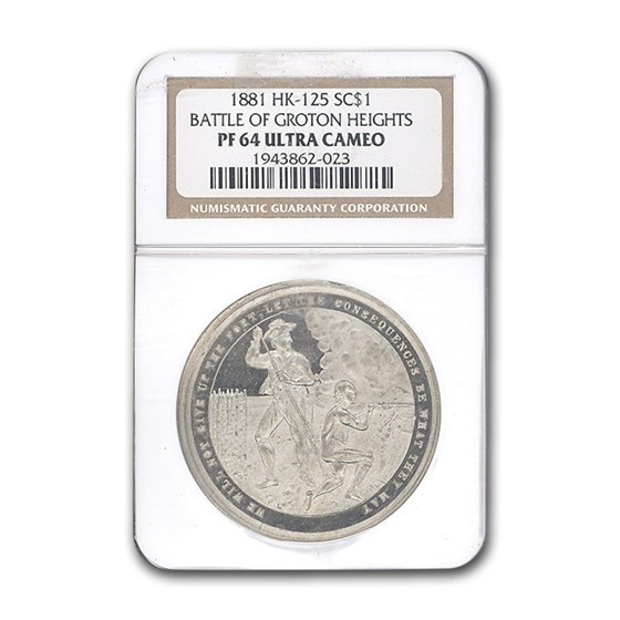 1881 Battle of Groton Heights PF-64 NGC (HK-125) 1881 Battle of Groton Heights PF-64 NGC (HK-125)
